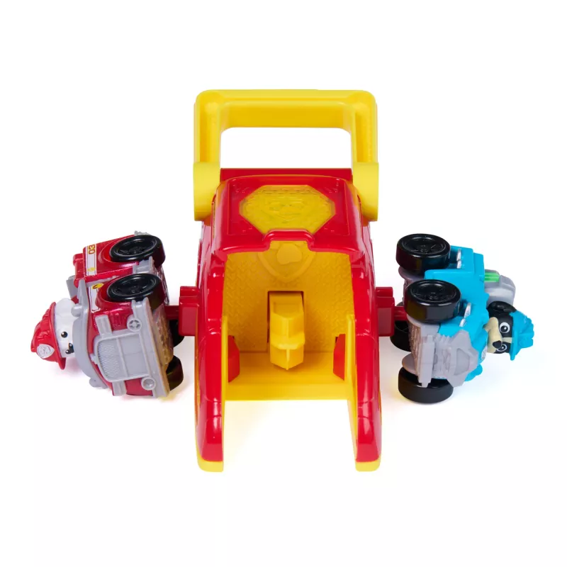 PAW Patrol Marshall Pup Squad Launchers con veicolo Rex confezione da 2, giocattolo per bambini e bambine da 3 anni