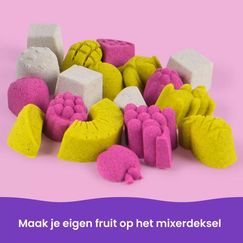 Kinetic Sand, set di gioco frullatore per smoothie, riempimento cestino di Pasqua, include 14 oz di sabbia modellabile, strumenti e stampo gelato, giocattolo cibo giocattolo