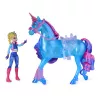 Unicorn Academy, Train & Glow Light-up River unicorno con Isabel, idea regalo di Pasqua, bambole & giocattolo unicorno per bambine, include 3 accessori per l'addestramento