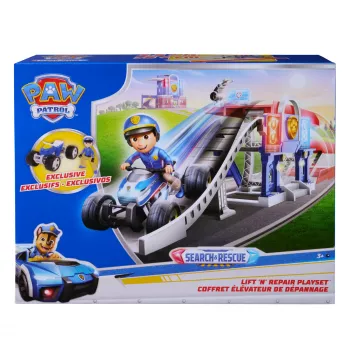 PAW Patrol Search & Rescue Lift 'N' Repair set di gioco con figura & veicolo esclusivi, oltre 76 cm di lunghezza, giocattolo per bambini e bambine da 3 anni