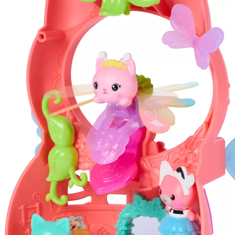 Gabbys Puppenhaus Feenlandia, Kitty Feen Schwing-flieg-riffes set di gioco con 12 pezzi & esclusivo anello Schwing-flieg-riff, giocattolo per bambine & bambini da 3 anni