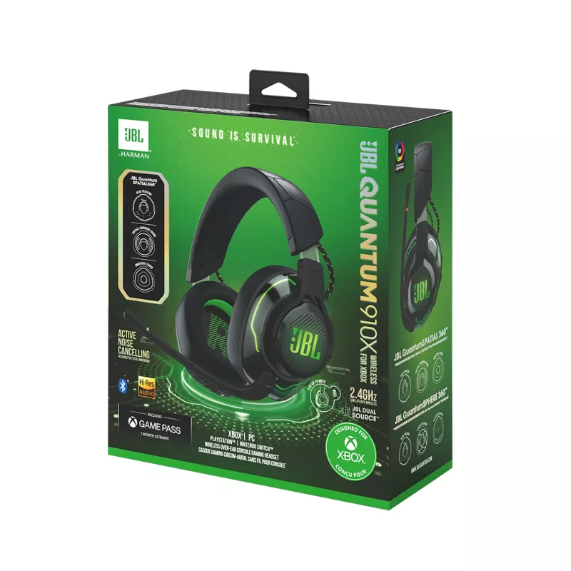 JBL Quantum 910X cuffie con filo e senza fili fascia gaming USB Type-C Bluetooth nero, verde