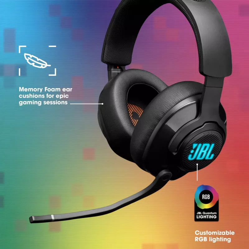 JBL Quantum 400 nero, con filo, gaming, 20 - 20000 Hz, 248 g, cuffie, nero