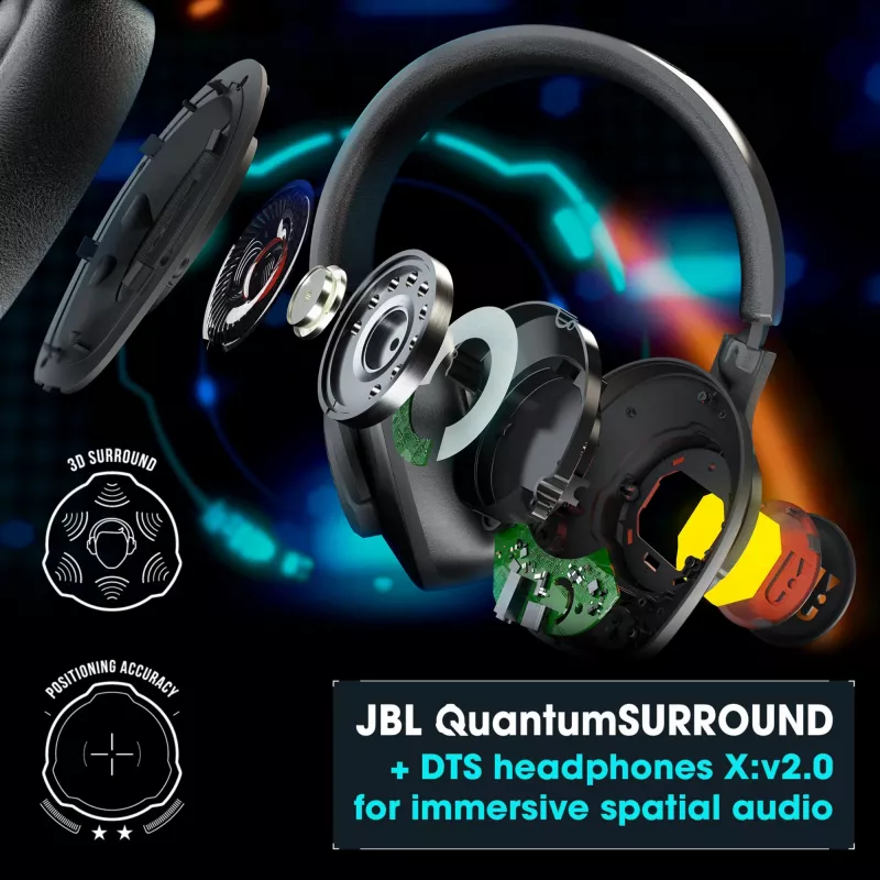 JBL Quantum 400 nero, con filo, gaming, 20 - 20000 Hz, 248 g, cuffie, nero