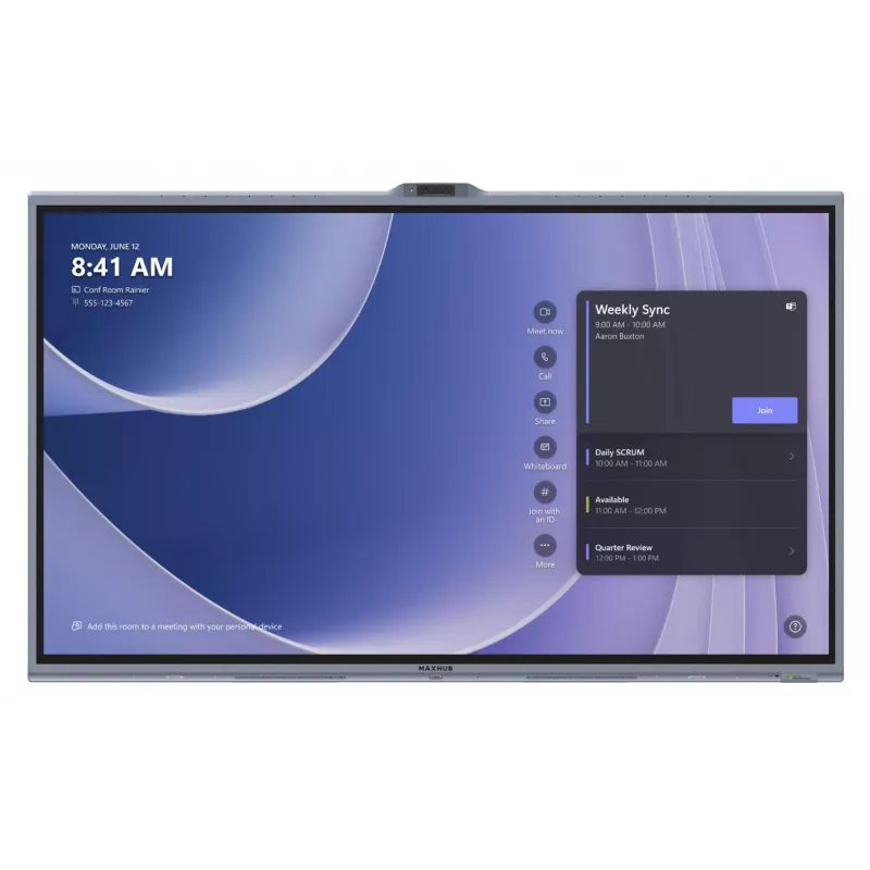 MAXHUB XBoard V7 Serie V655T 65 inch Microsoft Teams Rooms display interattivo touch