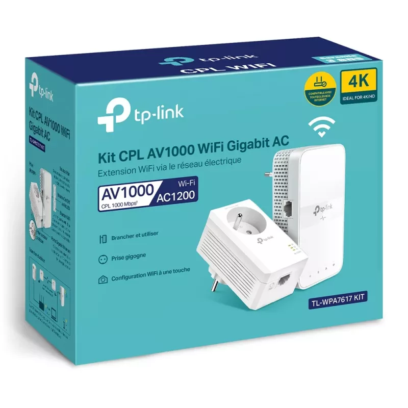 TP-Link TL-WPA7617 KIT 1200 Mbit/s Ethernet LAN Wi-Fi bianco 2 pz.