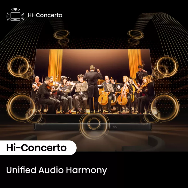Soundbar Hisense AX5140Q 5.1.4 Dolby Atmos, 600 W RMS, subwoofer wireless 280 W, nero
