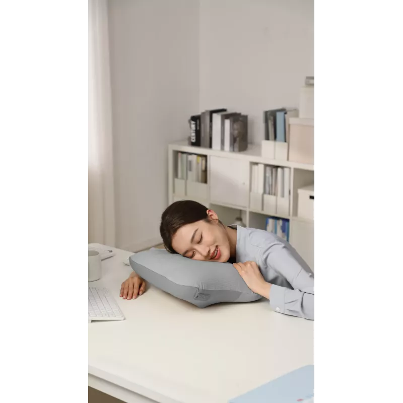 Cuscino massaggiante SKG VS500 — massaggio impastante, a batteria 10 W, batteria ricaricabile integrata, grigio