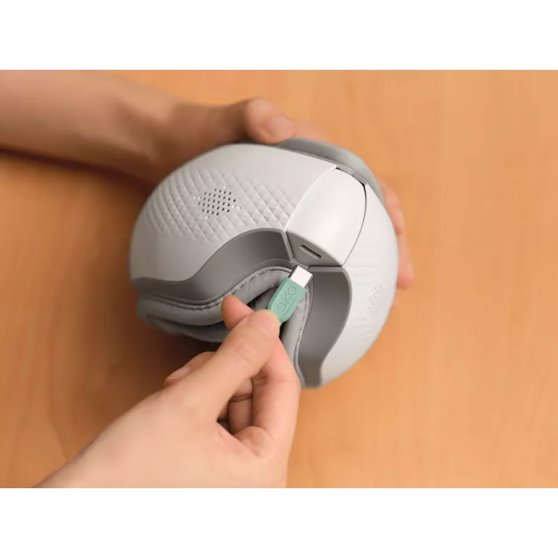 SKG ES300 - bianco, massaggio a compressione, occhi, bianco, plastica, pulsanti, batteria