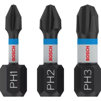 Set di punte per cacciavite Bosch Phillips 3 pezzi 2608522470