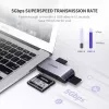Lettore di schede UGREEN 50541 USB 3.2 Gen 1 (3.1 Gen 1) — CF, SD, MicroSD, Memory Stick, acciaio, 5000 Mbit/s