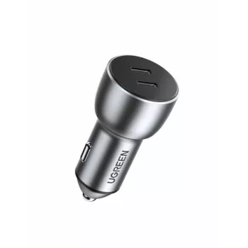 Caricabatterie da auto Ugreen 70594 universale grigio 12/24V 2x USB Type-C