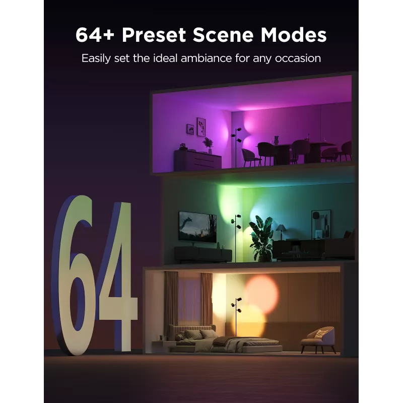 Lampada da terra Govee Tree Floor Lamp lampada intelligente Wi-Fi/Bluetooth 72 W