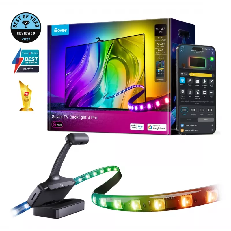 Striscia LED intelligente Govee H66A1 Wi-Fi/Bluetooth 5 m nero