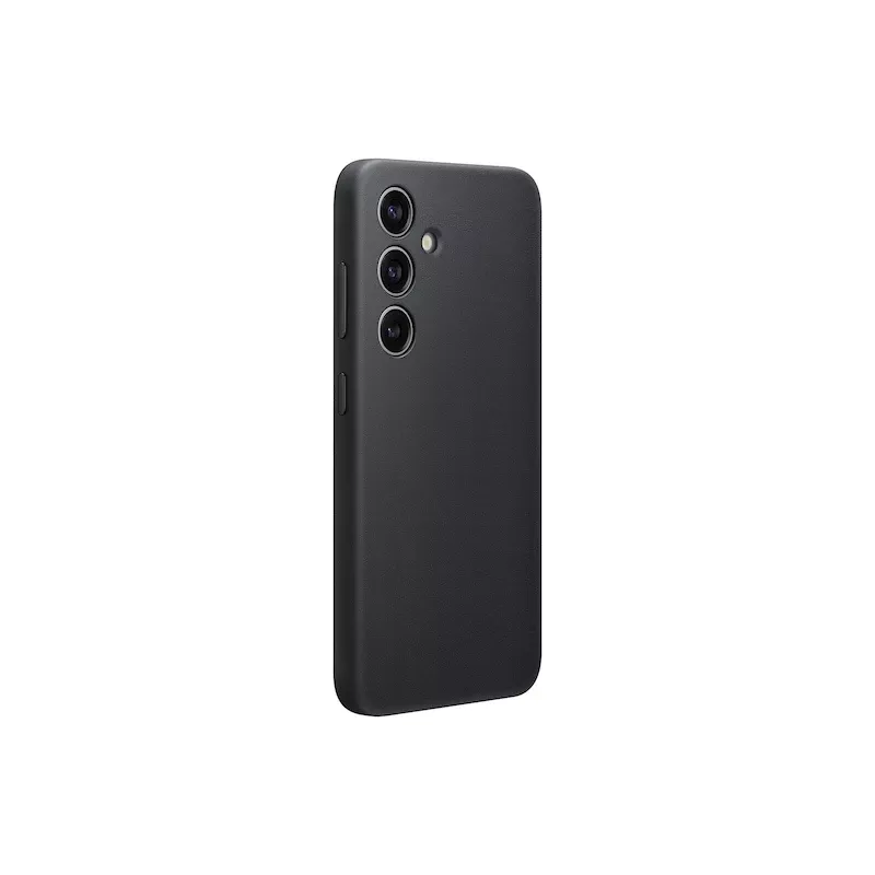 Custodia per cellulare Samsung Vegan Leather Case per Galaxy S24, pelle PU, nero, per schermo da 6,2 pollici