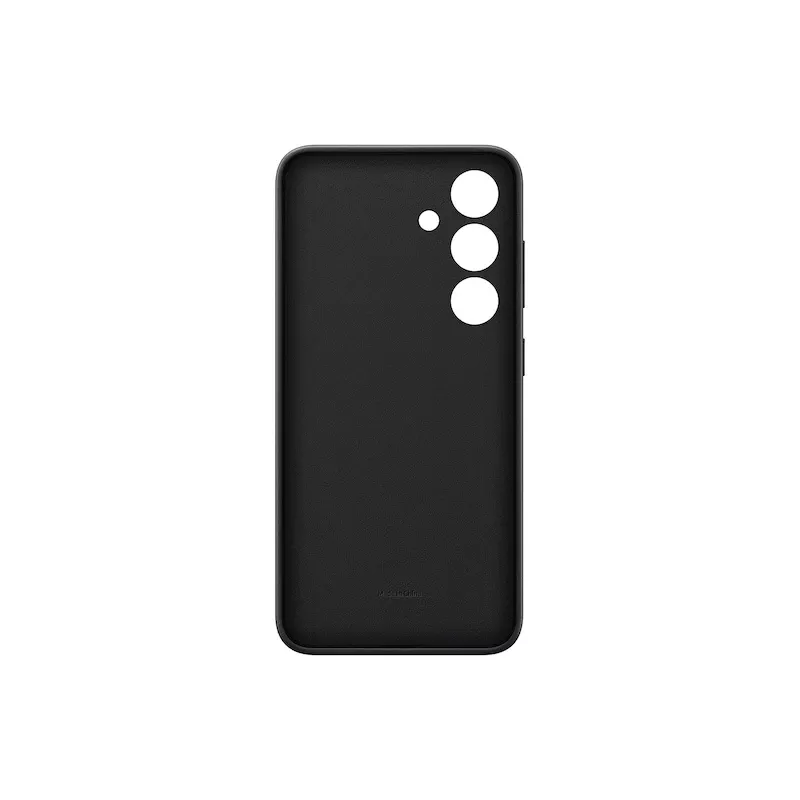 Custodia per cellulare Samsung Vegan Leather Case per Galaxy S24, pelle PU, nero, per schermo da 6,2 pollici