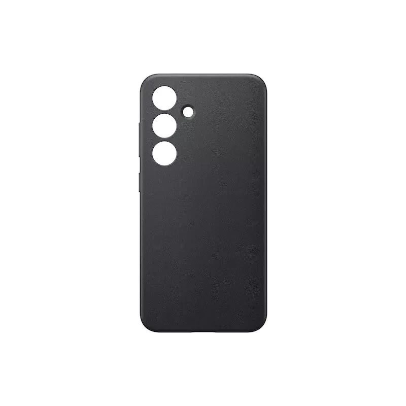 Custodia per cellulare Samsung Vegan Leather Case per Galaxy S24, pelle PU, nero, per schermo da 6,2 pollici