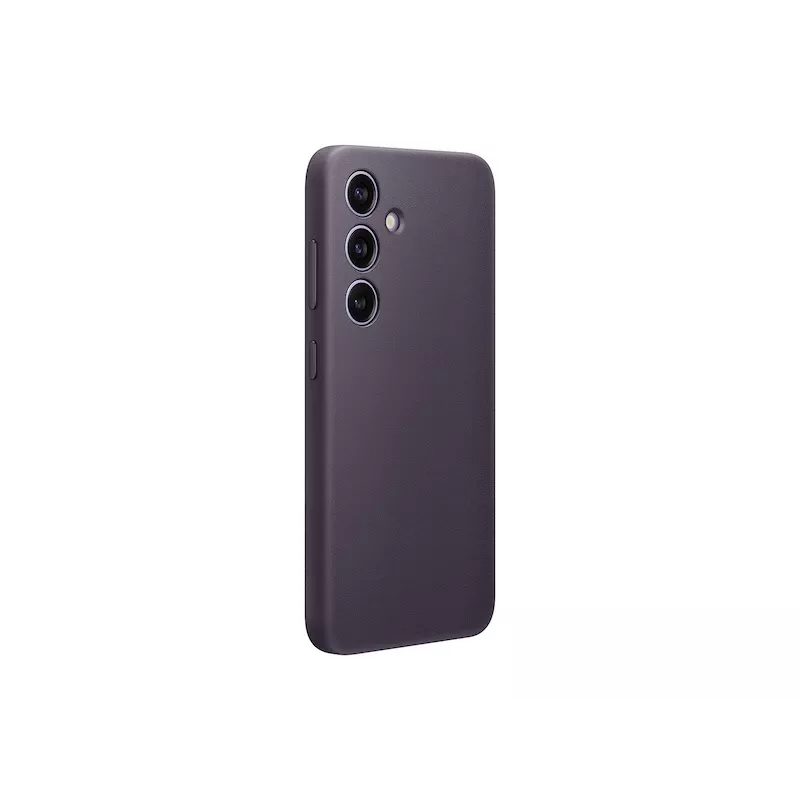 Custodia Samsung Vegan Leather Case viola per Galaxy S24, pelle sintetica, per schermo da 6,2 pollici