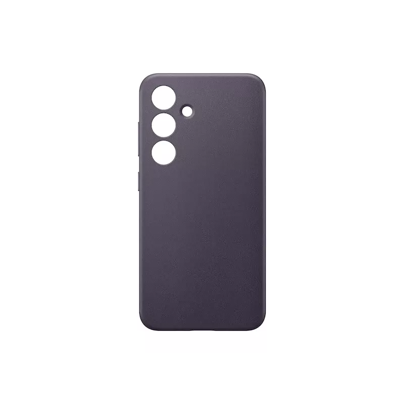 Custodia Samsung Vegan Leather Case viola per Galaxy S24, pelle sintetica, per schermo da 6,2 pollici