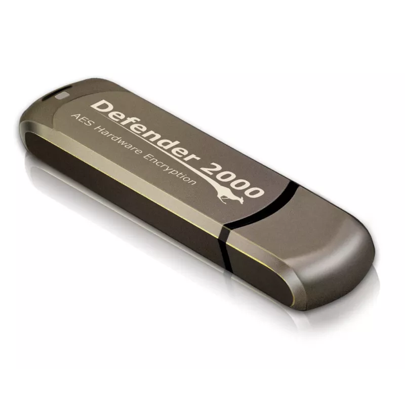 iStorage Kanguru Defender 2000 certificato FIPS 140-2, 16 GB unità flash USB USB Type-A 2.0 marrone