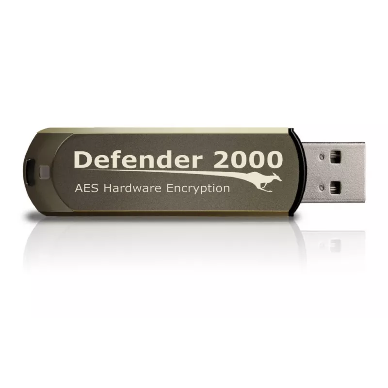 iStorage Kanguru Defender 2000 certificato FIPS 140-2, 32 GB unità flash USB USB Type-A 2.0 marrone