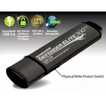 Kanguru Defender Elite 300 chiavetta USB 256 GB USB Type-A 3.2 Gen 1 (3.1 Gen 1) nero