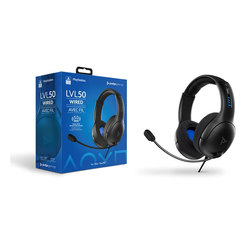 PDP LVL50 headset con filo archetto gaming nero, grigio