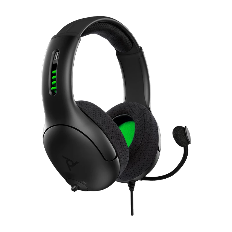 PDP LVL50 headset con filo archetto gaming nero, verde, grigio
