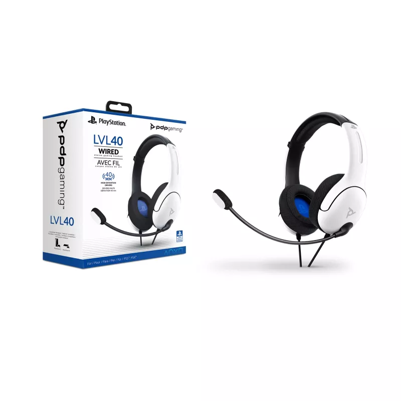PDP LVL40 headset con filo archetto gaming bianco