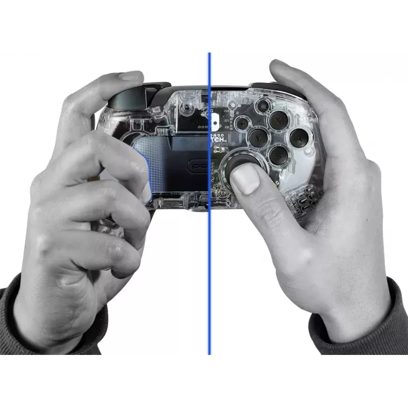 PDP Afterglow nero, trasparente gamepad analogico / digitale Nintendo Switch, Nintendo Switch Lite, Nintendo Switch OLED