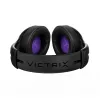 Headset VICTRIX Gambit Wireless — con filo e senza fili, 20–20000 Hz, cavo da 2 m, 301 g, nero/viola