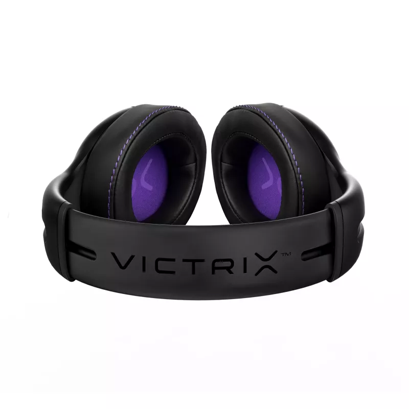 Headset VICTRIX Gambit Wireless — con filo e senza fili, 20–20000 Hz, cavo da 2 m, 301 g, nero/viola