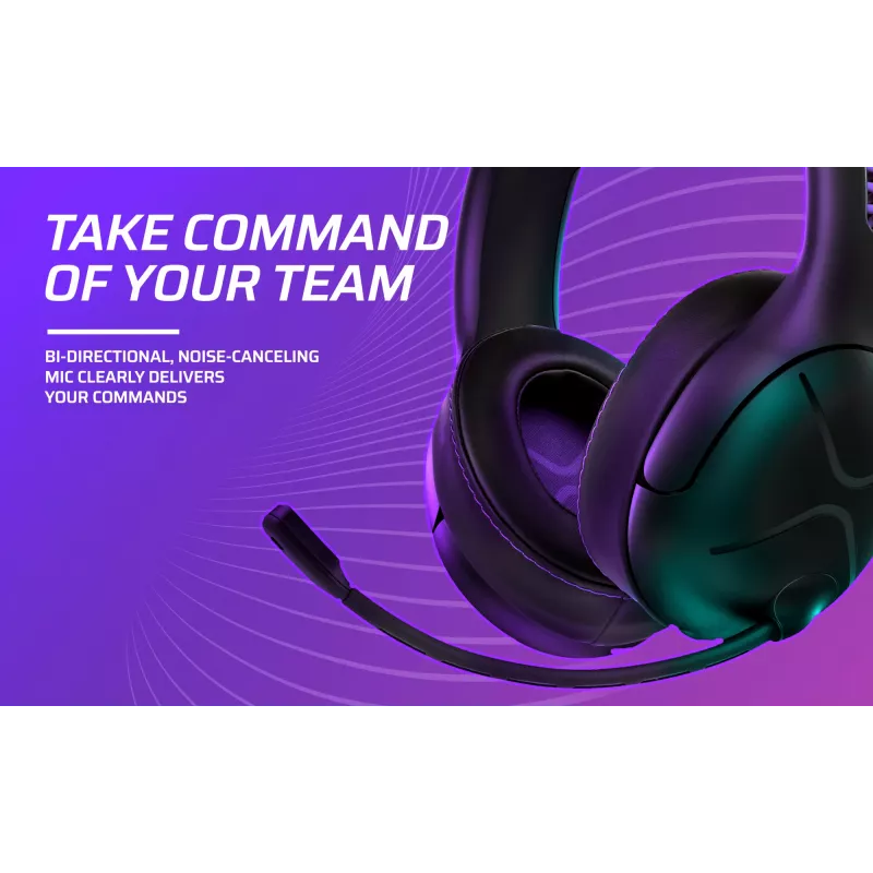 Headset VICTRIX Gambit Wireless — con filo e senza fili, 20–20000 Hz, cavo da 2 m, 301 g, nero/viola