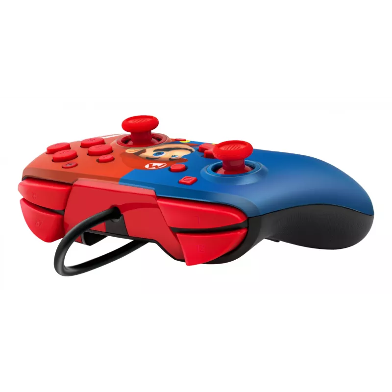 PDP REMATCH controller con filo: Power Pose Mario, gamepad, Nintendo Switch, Nintendo Switch OLED, D-pad, tasto Home, analogico / digitale, con filo, USB