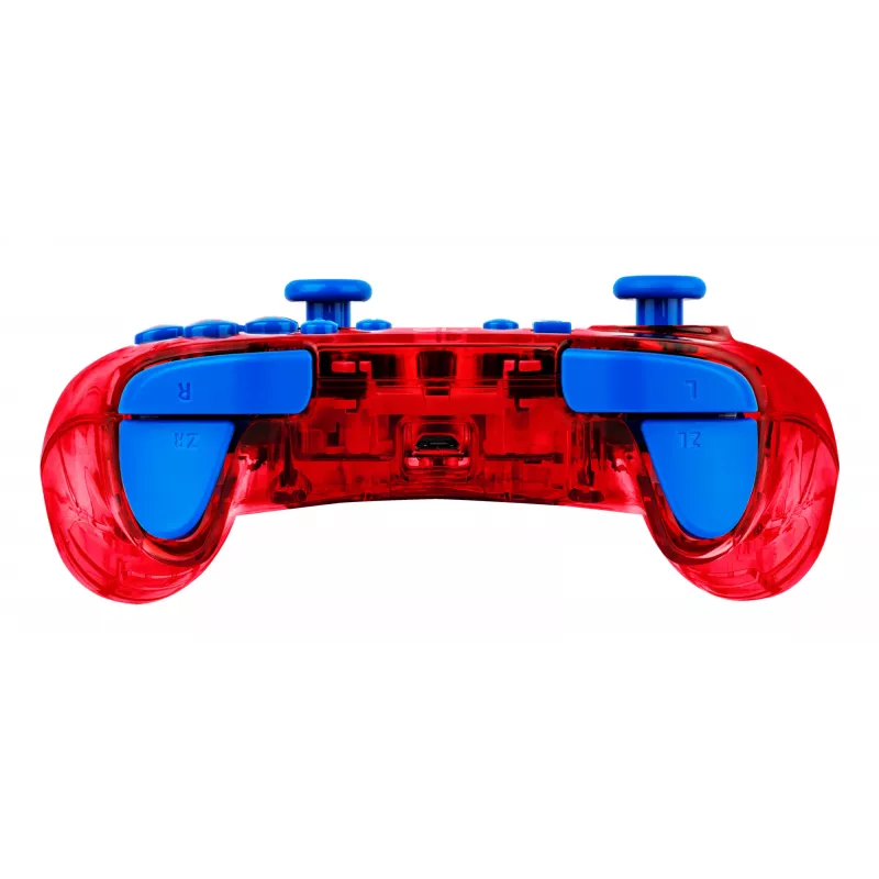 PDP Rock Candy: Mario Punch rosso, gamepad USB traslucido analogico/digitale Nintendo Switch, Nintendo Switch Lite, Nintendo Switch OLED