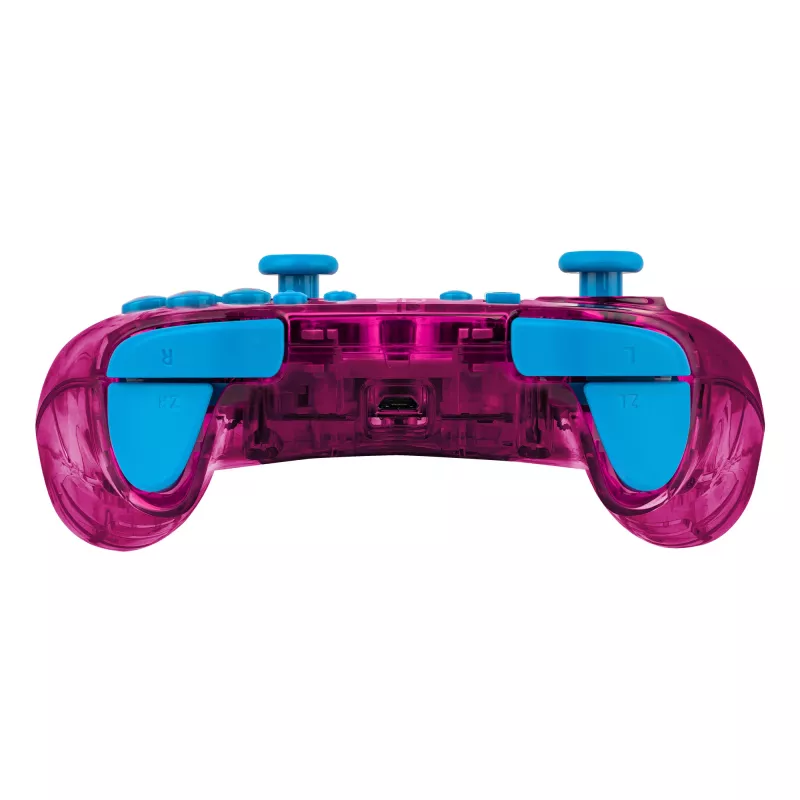 PDP Rock Candy: Bubblegum Peach rosa, gamepad USB traslucido analogico / digitale Nintendo Switch, Nintendo Switch Lite, Nintendo Switch OLED