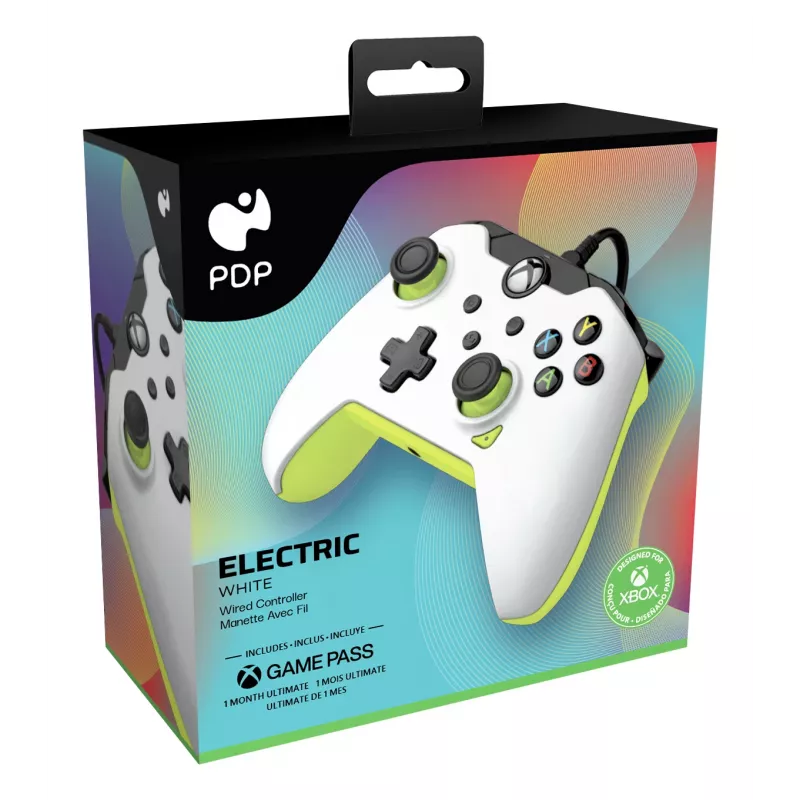 PDP controller con filo: Electric White - Xbox Series X|S, Xbox One, Xbox, Windows 10/11