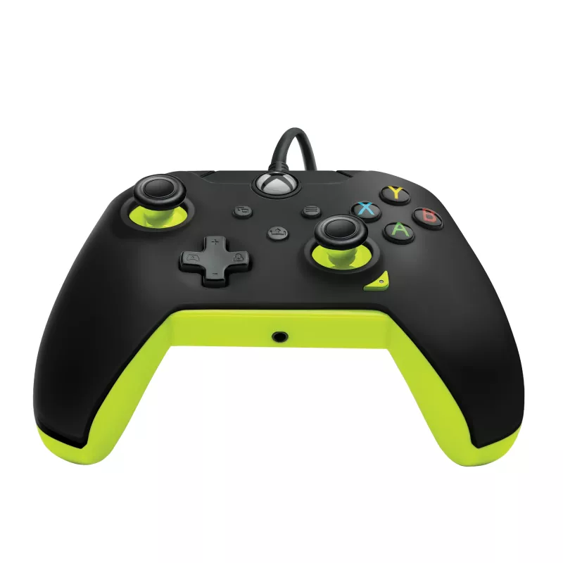 Gamepad PDP cablato Electric nero per Xbox Series X|S, Xbox One e Windows – USB-C, cavo da 2,43 m, D-Pad, tasti Menu/Condividi/Visualizza