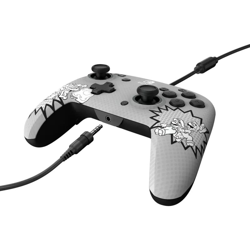 PDP REMATCH: Comic Attack nero, grigio, bianco Gamepad USB analogico / digitale Nintendo Switch, Nintendo Switch OLED