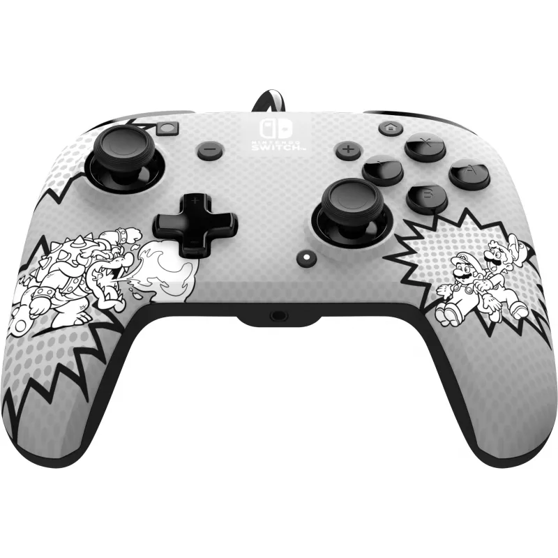 PDP REMATCH: Comic Attack nero, grigio, bianco Gamepad USB analogico / digitale Nintendo Switch, Nintendo Switch OLED