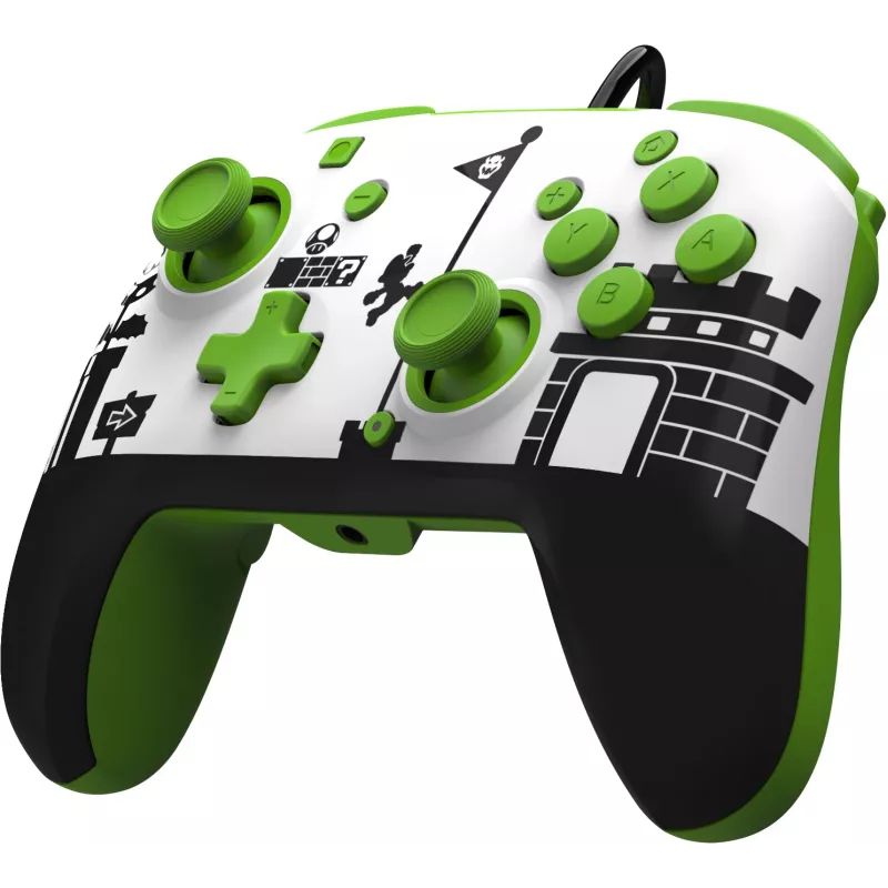 PDP REMATCH Controller cablato: Super Mario Retro, gamepad, Nintendo Switch, Nintendo Switch OLED, D-pad, tasto Home, analogico/digitale, cablato, USB