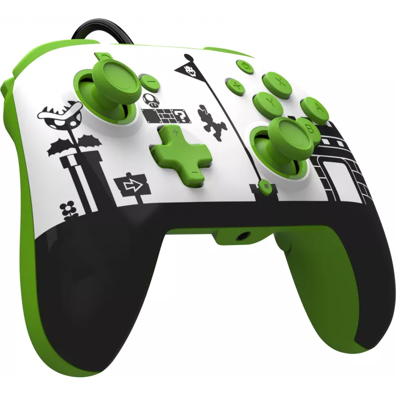 PDP REMATCH Controller cablato: Super Mario Retro, gamepad, Nintendo Switch, Nintendo Switch OLED, D-pad, tasto Home, analogico/digitale, cablato, USB
