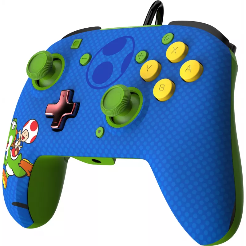 PDP REMATCH Controller cablato: Yoshi & Toad, gamepad, Nintendo Switch, Nintendo Switch OLED, D-pad, tasto Home, analogico / digitale, cablato, USB