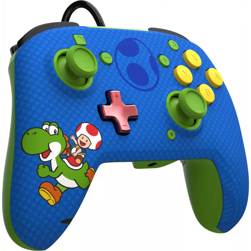 PDP REMATCH Controller cablato: Yoshi & Toad, gamepad, Nintendo Switch, Nintendo Switch OLED, D-pad, tasto Home, analogico / digitale, cablato, USB