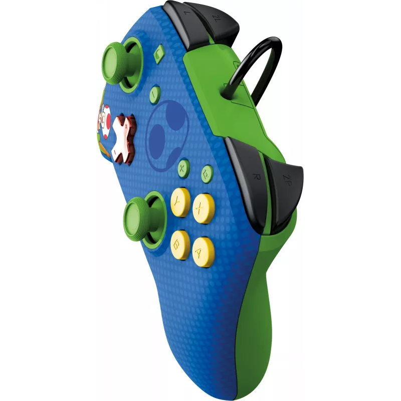 PDP REMATCH Controller cablato: Yoshi & Toad, gamepad, Nintendo Switch, Nintendo Switch OLED, D-pad, tasto Home, analogico / digitale, cablato, USB