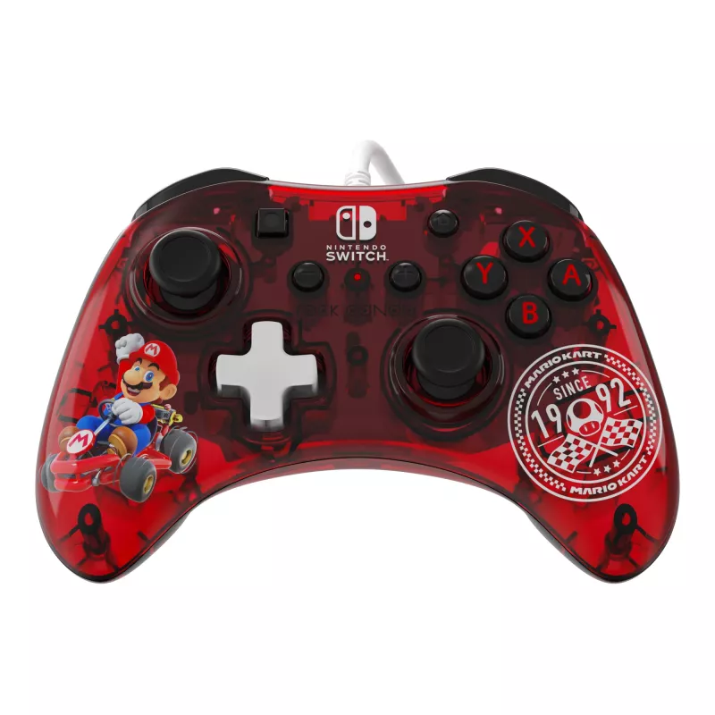 PDP Rock Candy: Mario Punch rosso, gamepad USB trasparente analogico / digitale Nintendo Switch, Nintendo Switch Lite, Nintendo Switch OLED