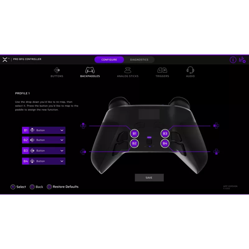 PDP Victrix Pro BFG per PlayStation 5, PlayStation 4 e Windows 10/11 PC