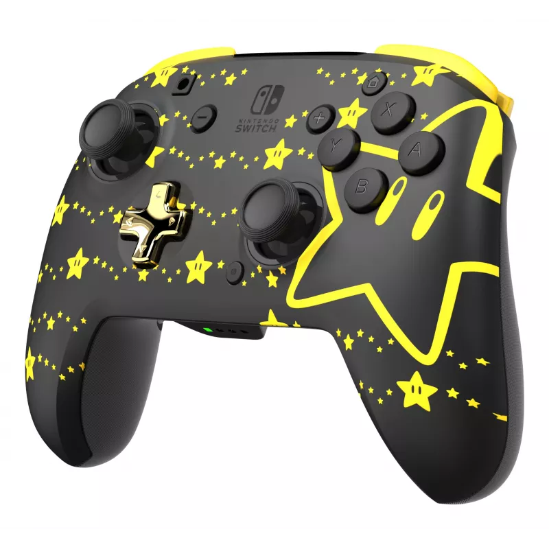 PDP REMATCH GLOW nero, giallo gamepad analogico / digitale Nintendo Switch, Nintendo Switch OLED