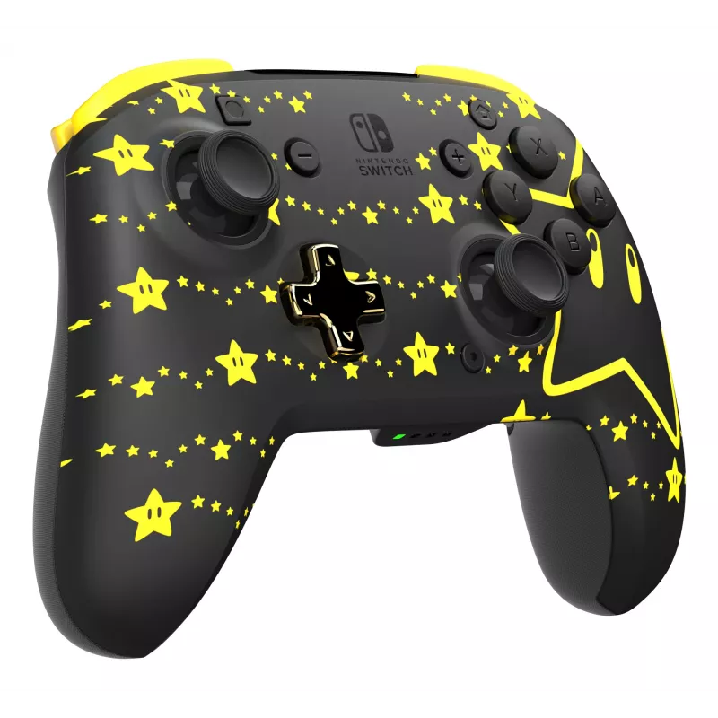 PDP REMATCH GLOW nero, giallo gamepad analogico / digitale Nintendo Switch, Nintendo Switch OLED