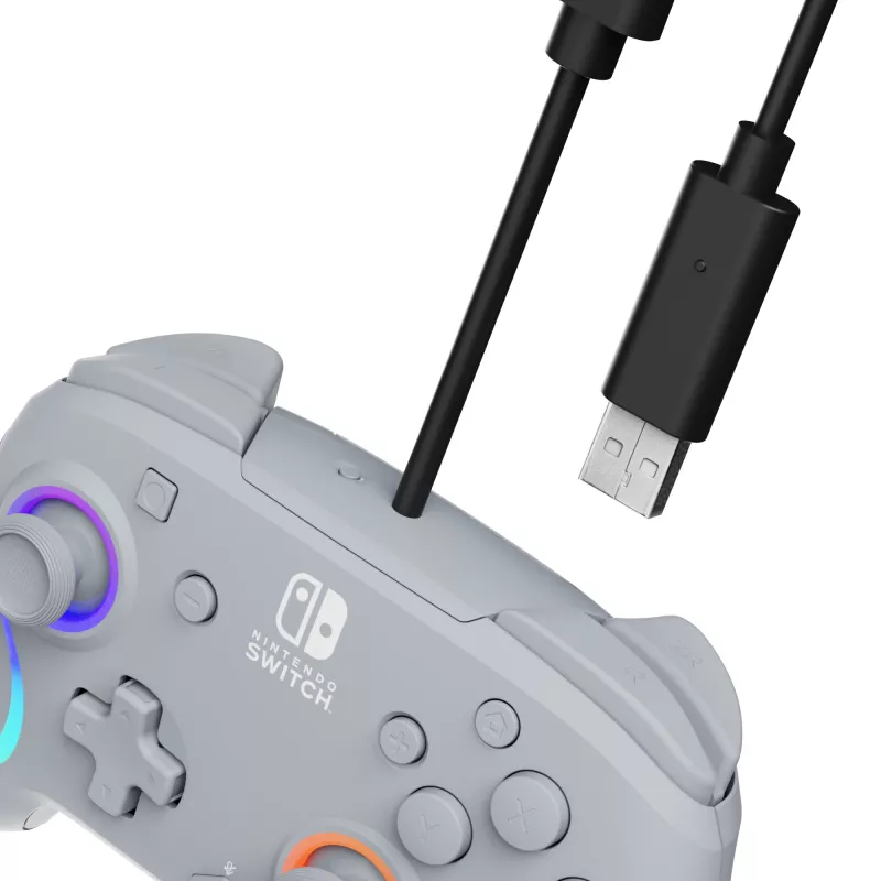 PDP Afterglow Wave grigio gamepad USB analogico / digitale Nintendo Switch, Nintendo Switch OLED